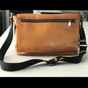 Brown Leather Coach Laptop Bag !!